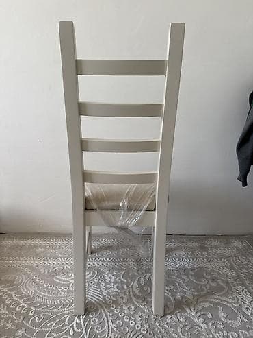 Үй жана бакча: Ашкана үчүн отургуч, Жыгач, түсү - Ак — 1