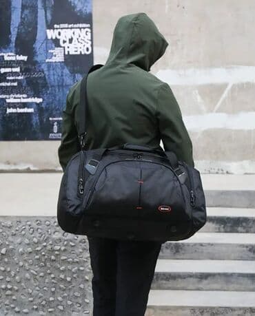 защита от дождя: Сумка универсальная дорожная/спортивная - Цвет: черный - Формат — 25