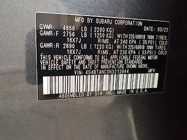 Subaru: Subaru Outback: 2022 г., 2.5 л, Вариатор, Бензин, Универсал — 10