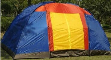 Палатки: 10ти местная палатка. Размер 380см×2,2м.Высота 180см. Ткань — 2