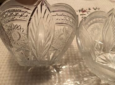 Вазы: Хрусталь фруктовница 2шт. Большие 27% (1шт. Стоит 1600с) — 5