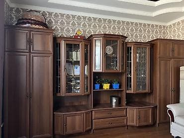Гарнитур для зала, Б/у, Шкаф, Дерево, цвет - Коричневый — 1