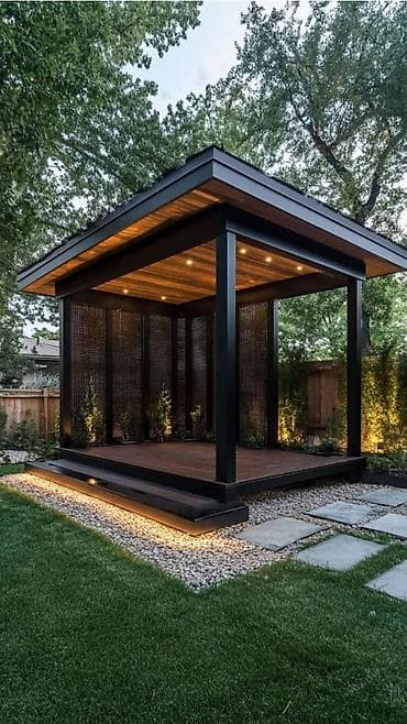 Садовые столы: Пергола, Металл, Отдельностоящая, Встроенная подсветка — 5