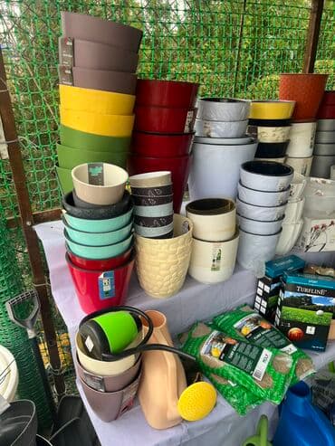 цветочница: Большой ассортимент, Цветочных горшков, почвы, семян газона и многое — 14