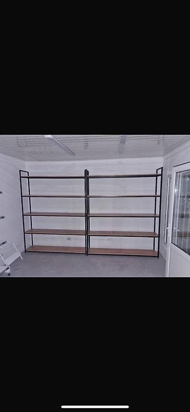 Металлический стеллаж с деревянными полками В стиле лофт - lalafo.kg да Металлический стеллаж с деревянными полками В стиле лофт -