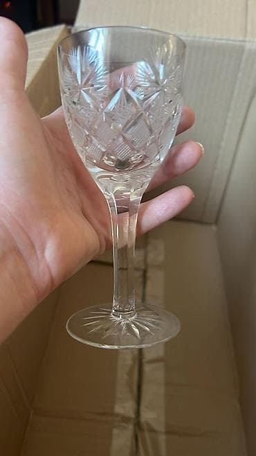 хрустальный графин: Набор из граненого стекла/хрусталя в классическом стиле: - Овальная — 6