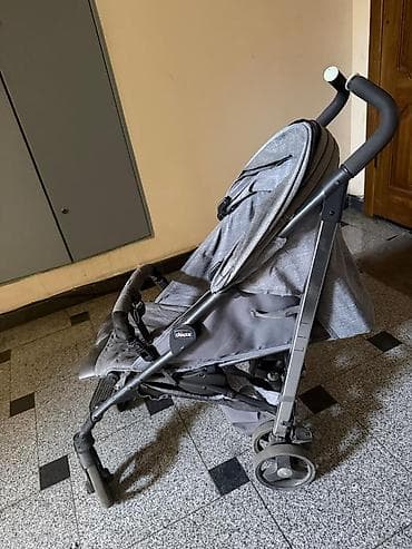 большую коляску: Коляска, Chicco, цвет - Серебристый, Б/у — 5
