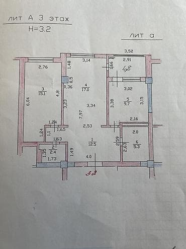 в рассрочку квартира: 2 комнаты, 62 м², Элитка, 2 этаж, Косметический ремонт — 1