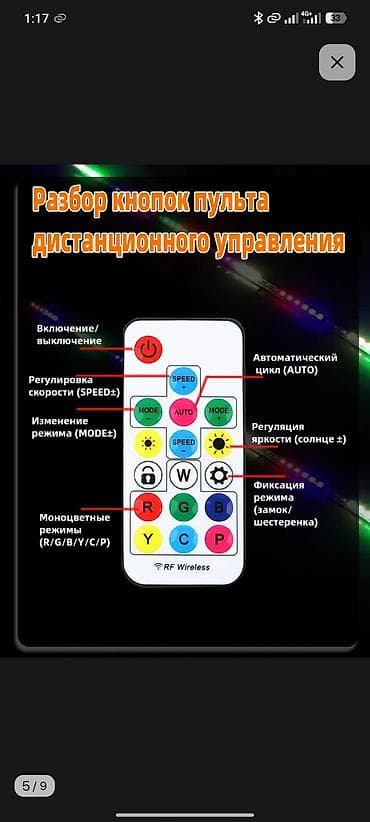 Антенный светодиодный фонарь для авто - Яркая RGB-подсветка с — 4