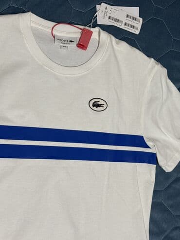 футболка lacoste: Мужская футболка, M, L, Lacoste, Новый, цвет - Белый, Самовывоз — 5