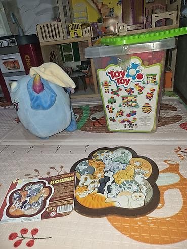 family village: Набор детских игрушек - Большой кукольный дом из фанеры — 4