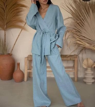 пижамы: Новая двойка на лето из лёгкой дышащей ткани. - Материал держит форму — 1