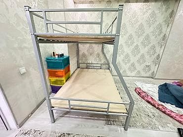 Двухъярусная кровать с металлическим каркасом - Прочная стальная