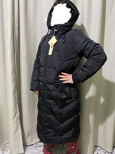 лининг куртки зимние: Пуховик, По колено, Китай, Ультралегкий, С капюшоном, Стеганый, L — 1