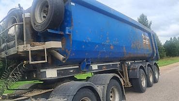 devo matiz: Самосвальный полуприцеп Grunwald (синий) в сцепке с тягачом IVECO — 4