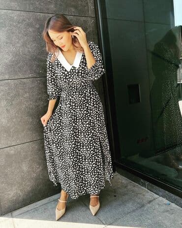 праздничные платья больших размеров: Вечернее платье, Длинная модель, С рукавами, S, M, L — 2