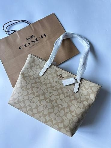 Аксессуары: Сумка-тоут Coach Signature - Модель: классический тоут с фирменным — 1