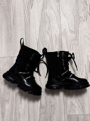 сапошки для девочек: Зимние детские ботинки/сапоги, цвет черный 27 размер Абсолютно новые — 2