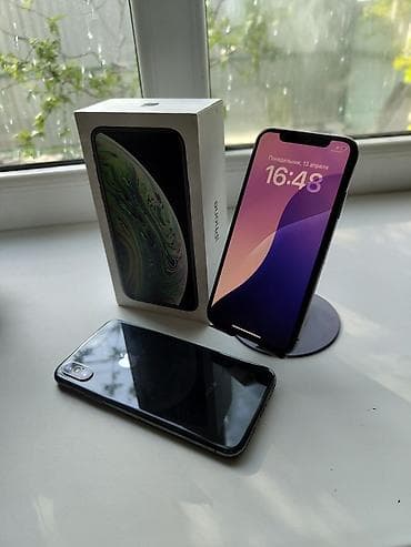 ми 8 т: IPhone Xs, Б/у, 512 ГБ, Black Titanium, Защитное стекло, Чехол, 100 % — 1