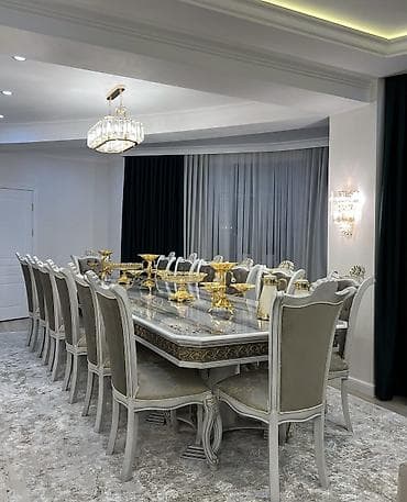dinner table: Стол и стул для зала, Новый, цвет - Серый — 1