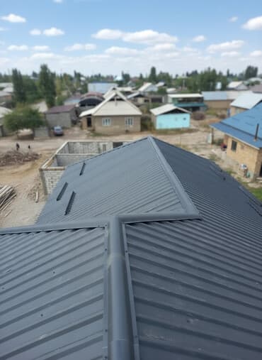 строительство домов из металлоконструкций: Кровельные работы из профнастила/металлочерепицы. - Монтаж — 1