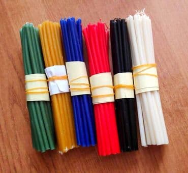 Свечи восковые Пахнут хорошо - прополисом. восковые. не трещат, не