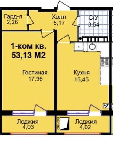 53 м² at lalafo.kg 53 м²