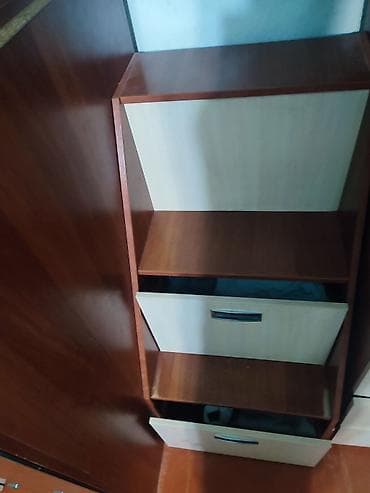 велосипед с амортизатором: Двухъярусная детская кровать, Б/у, ЛДСП, цвет - Коричневый — 5