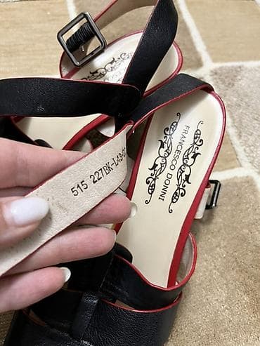 разгруз: Босоножки, 38, Francesco Donni, Б/у, цвет - Черный, Самовывоз, Платная доставка — 6