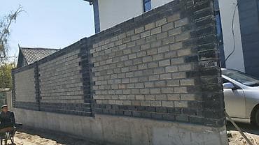 бетонный столб: Заборы из шлакоблока, Установка — 3