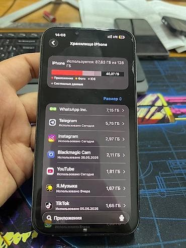 hp pro: IPhone 13 Pro Max, Б/у, 128 ГБ, Sierra Blue, Чехол, 80 % — 4