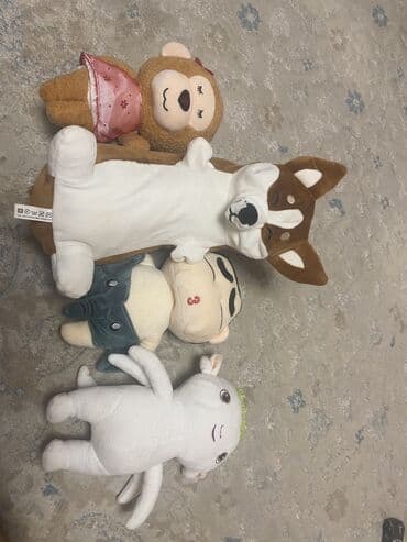 детский ящик для игрушек: Мягкие игрушки, набор из 4 шт. - Зеленая лягушка: классическая форма — 7