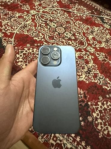 iphone 70: IPhone 15 Pro, Б/у, 256 ГБ, Blue Titanium, Защитное стекло, 82 % — 2