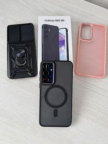 samsung a11: Samsung Galaxy A55, Б/у, 256 ГБ, цвет - Синий, 2 SIM, eSIM — 5