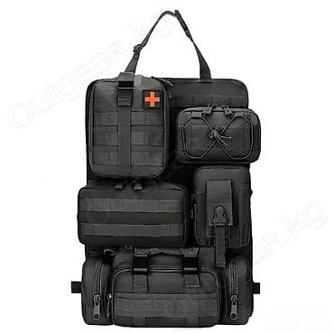 магнитный коврик: 🟠 Автомобильный тактический molle органайзер с подсумками 🟠 ⠀ — 3
