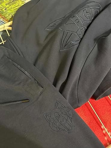 чеченская рубашка: Спортивный костюм BORZ, темно‑серый. - Верх: кофточка на молнии с — 3