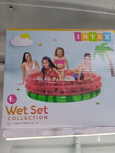 Надувной детский бассейн Intex Wet Set Collection «Арбуз». - Яркий