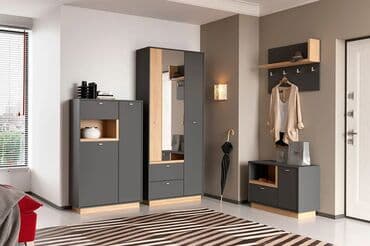 Шкафы: Гарнитур для прихожей, Новый, Шкаф, Комод, Трюмо, Самовывоз, Бесплатная доставка, цвет - Серый — 3