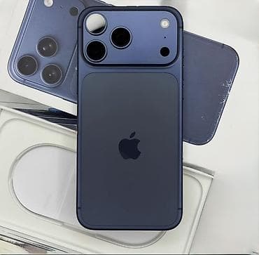 IPhone 17 Pro Max, 256 ГБ, Синий, Защитное стекло, Чехол, Коробка, 100 %