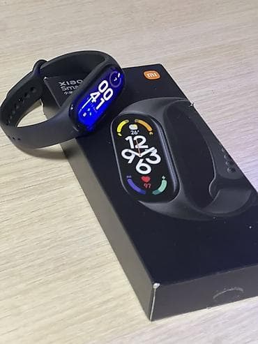 часы fenix 7x: Фитнес-браслет Xiaomi Smart Band 7 (черный) - Экран: крупный AMOLED — 3