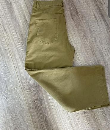 cargo pants: Свободные брюки-чинос цвета хаки 38 размер - Крой: прямой, слегка — 1