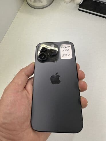 IPhone 14 Pro, Б/у, 256 ГБ, Черный, Кабель, В рассрочку, 93 % at lalafo.kg IPhone 14 Pro, Б/у, 256 ГБ, Черный, Кабель, В рассрочку, 93 %