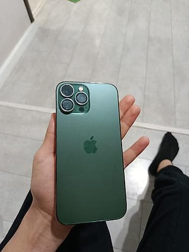 IPhone 13 Pro, Б/у, 128 ГБ, Alpine Green, Зарядное устройство, Защитное стекло, Чехол, 83 %