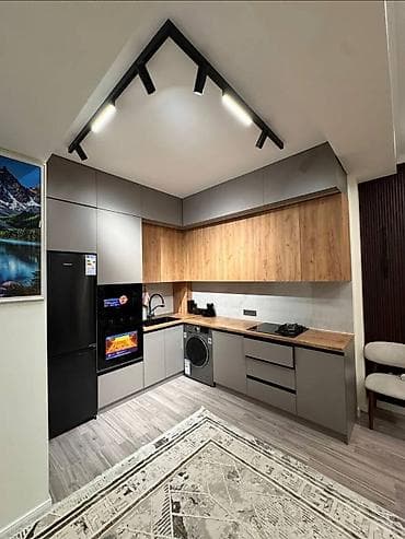 квартиры алматы: 2 комнаты, 55 м², Пишпек Элитка, 13 этаж, Дизайнерский ремонт — 3