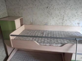 стульчик для новорожденных 3 в 1: Двухъярусная детская кровать, Б/у, ЛДСП, цвет - Бежевый — 3