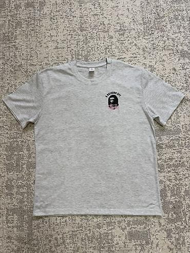 mind error: Новая Футболка Bape x Stüssy, светло‑серая Качество 100% хлопок Очень — 1