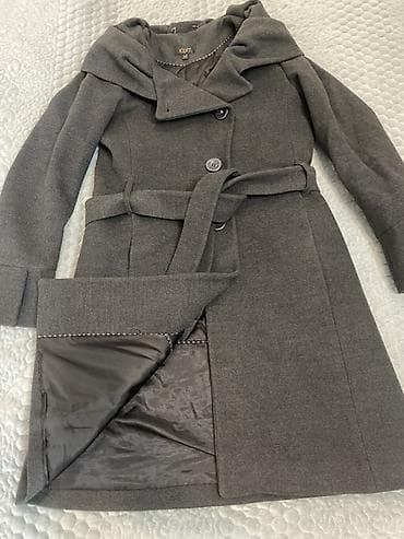 Блузкалар: Пальтолор, Классика, Күз-жаз, Тизеден, Куру менен, XS — 2