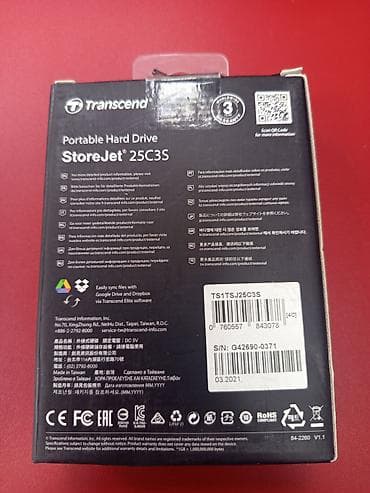 hhd: Накопитель для ПК, Transcend, HDD, 1 ТБ, 2.5", Для ПК — 1