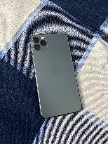 IPhone 11 Pro Max, Б/у, 64 ГБ, Matte Midnight Green, Защитное стекло, Чехол, Коробка — 2