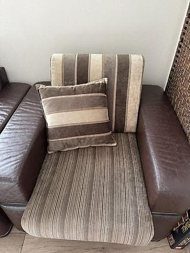 обивка: Комплект мягкой мебели, Б/у, Самовывоз, цвет - Коричневый — 6